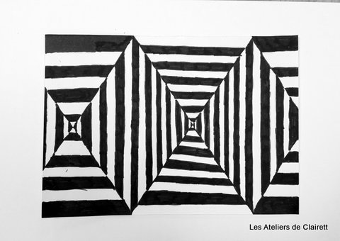 Op Art à la manière du zébre Vasarely