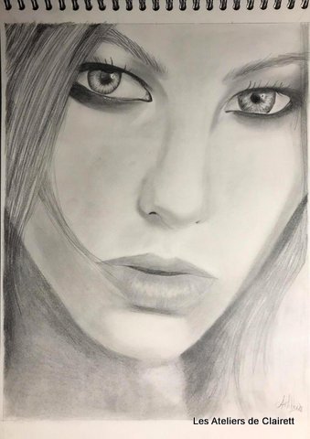 Portrait au crayon graphite MJPT