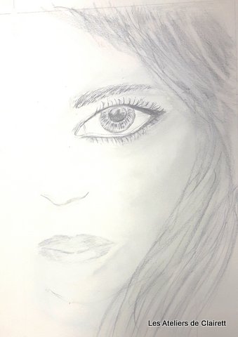 Portrait au crayon graphite MJPT