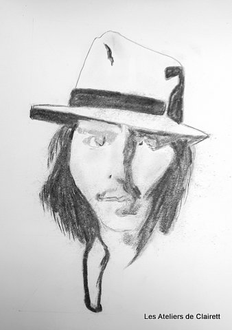 Portrait au crayon graphite MJPT