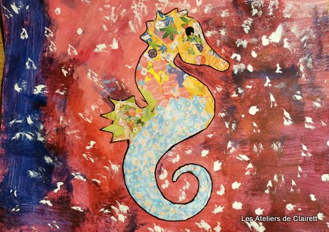 Elisabeth St Hilaire Nelson Animaux en papiers collés façon St Hilaire Nelson