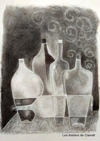 Fusain technique d'estompe