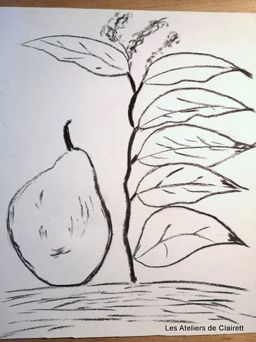 croquis au trait fusain