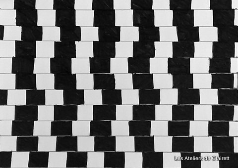 Op Art mur de café