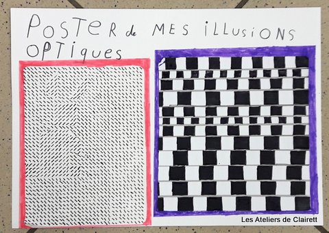 Poster illusion optique Op art