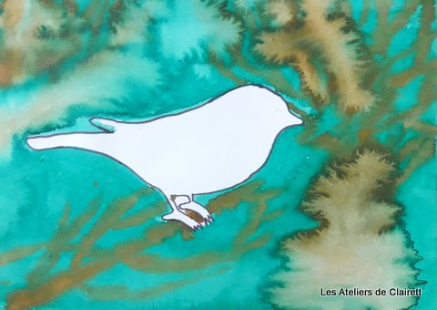 animaux encre polychrome