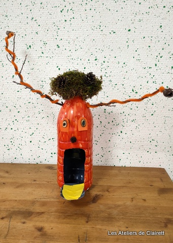 mangeoire halloweenesque recylée