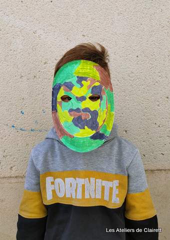 masque carnaval assiette enfant militaire