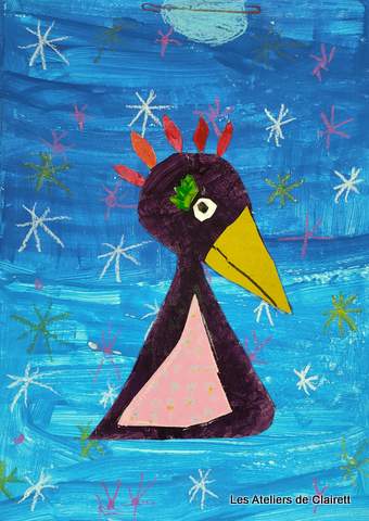 tableau animalier en relief