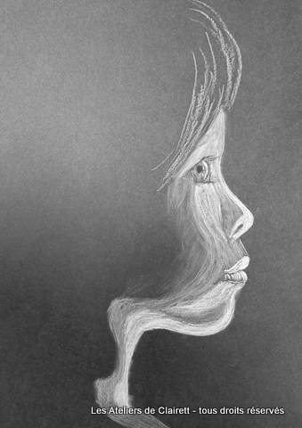 cours dessin portrait enfant pastel fusain encre