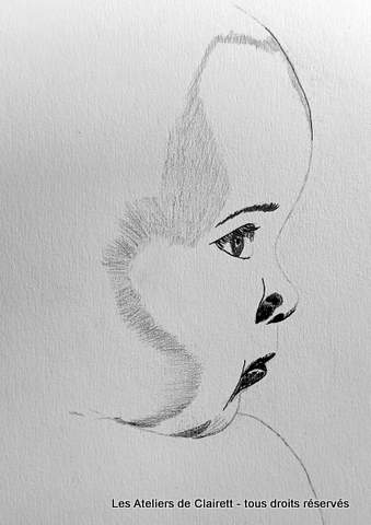 cours dessin portrait enfant pastel fusain encre